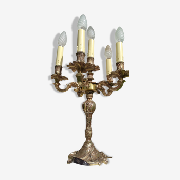 Chandelier bronze six electric branches