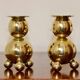 Pair of Swedish brass candlesticks from the mid-century by Gusum.