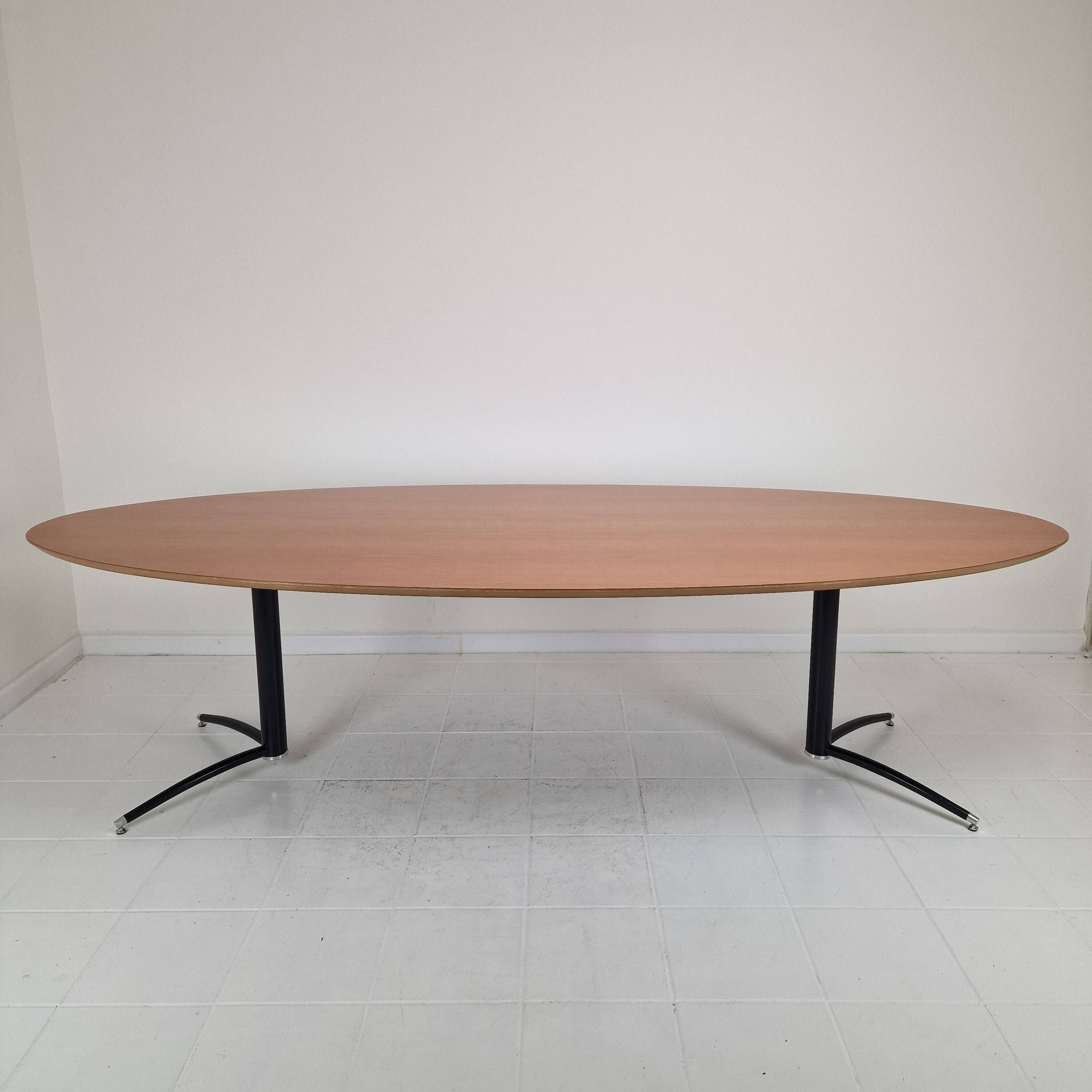 Extra large oval dining or conference table by Artifort