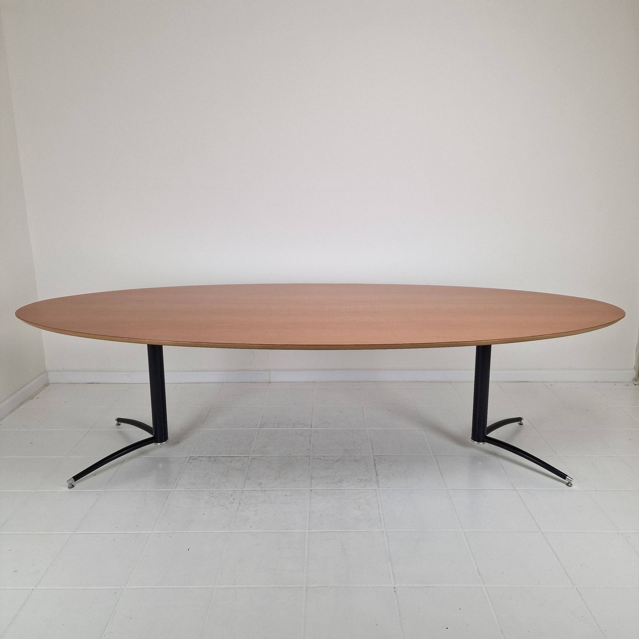 Extra large oval dining or conference table by Artifort