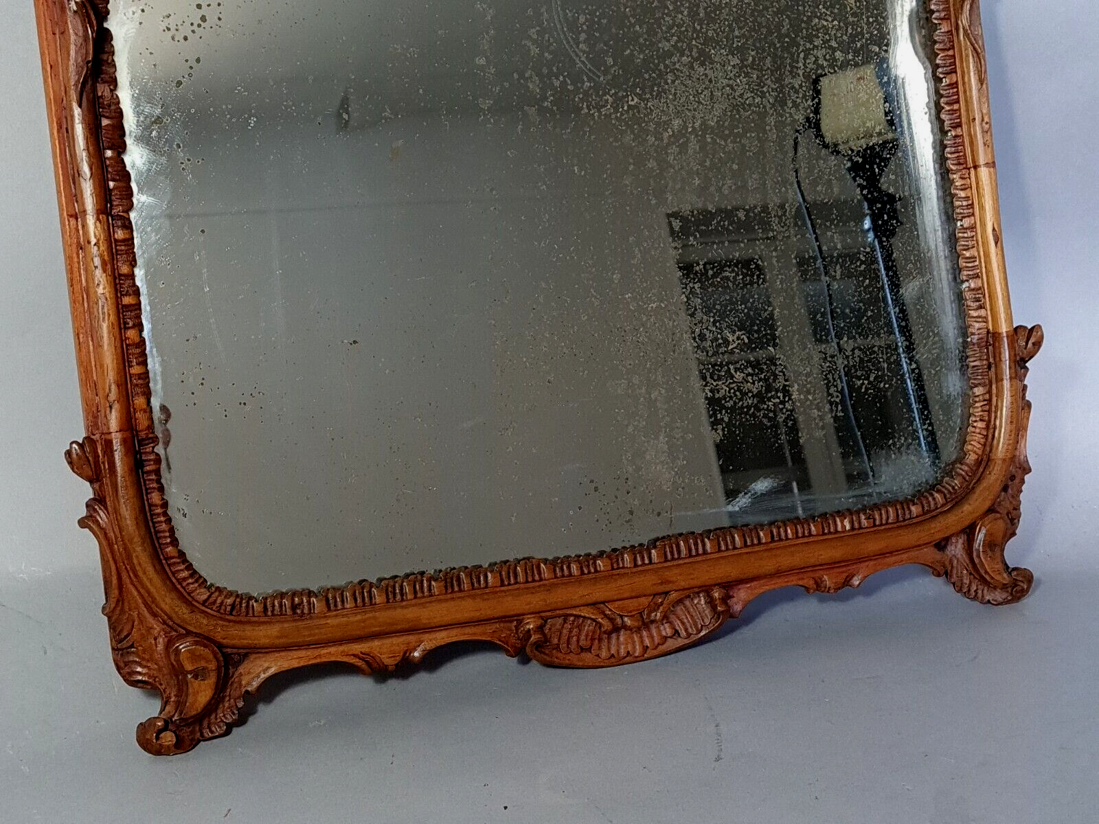 Miroir xixe siècle encadrement bois sculpté 72x54 cm sb