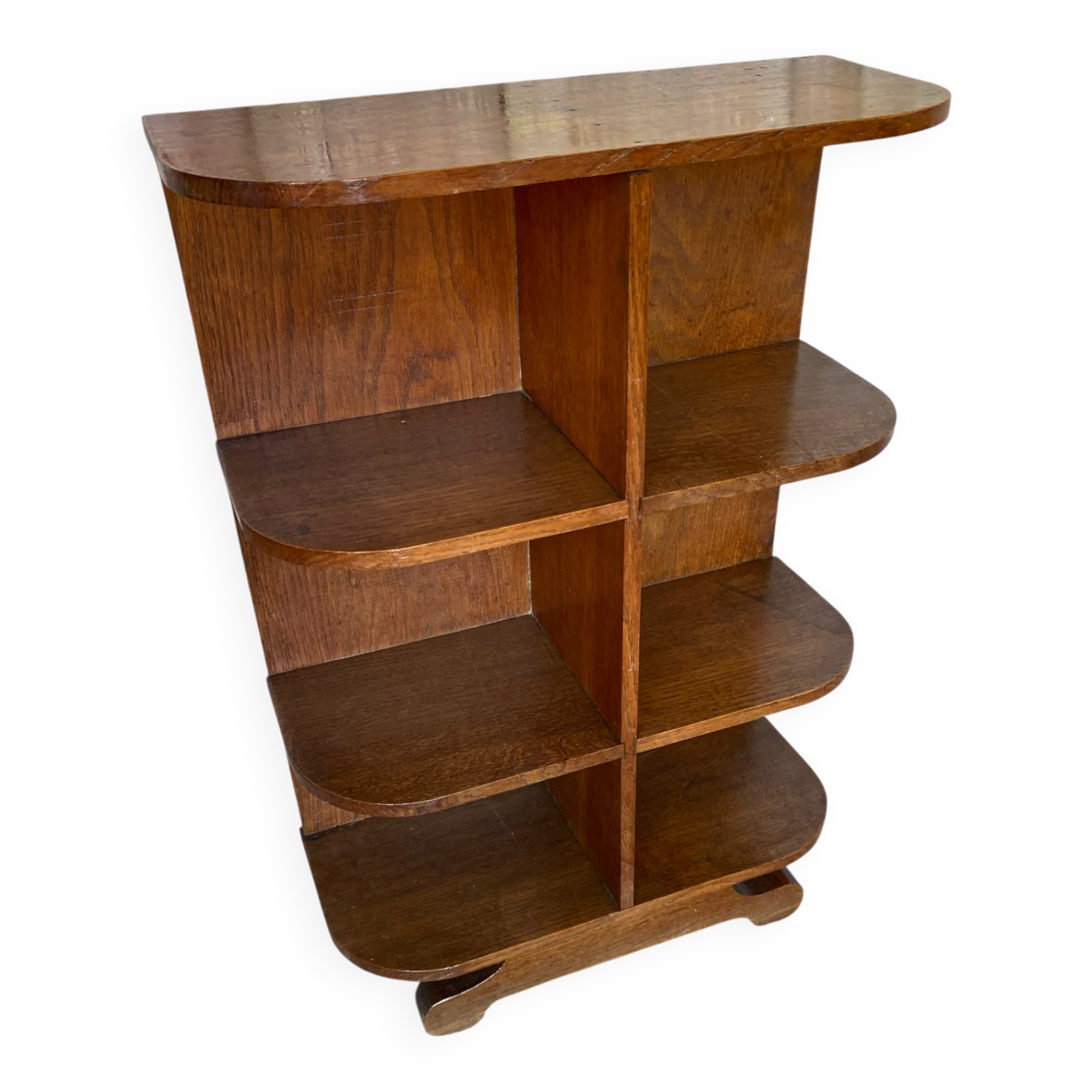 Shelf antique furniture art deco oak wood 1920s 1930s vintage