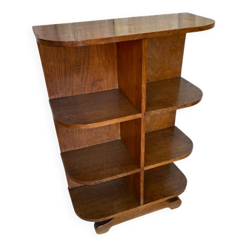 Shelf antique furniture art deco oak wood 1920s 1930s vintage