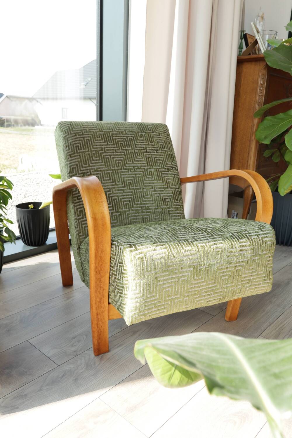Fauteuil vintage classique par A. Kropacek et K. Kozelka, Tchécoslovaquie, années 1950