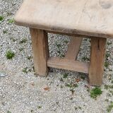 Old brutalist oak farmhouse coffee table