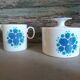 Thomas Rosenthal Germany porcelain Tulips coffee set in greens and blues