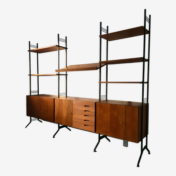 Modular teak bookcase 60s