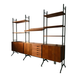 Modular teak bookcase 60s