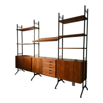 Modular teak bookcase 60s