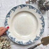 Vintage round dish Terre de fer Aux Lions de Paris model "Perselle" Made in France