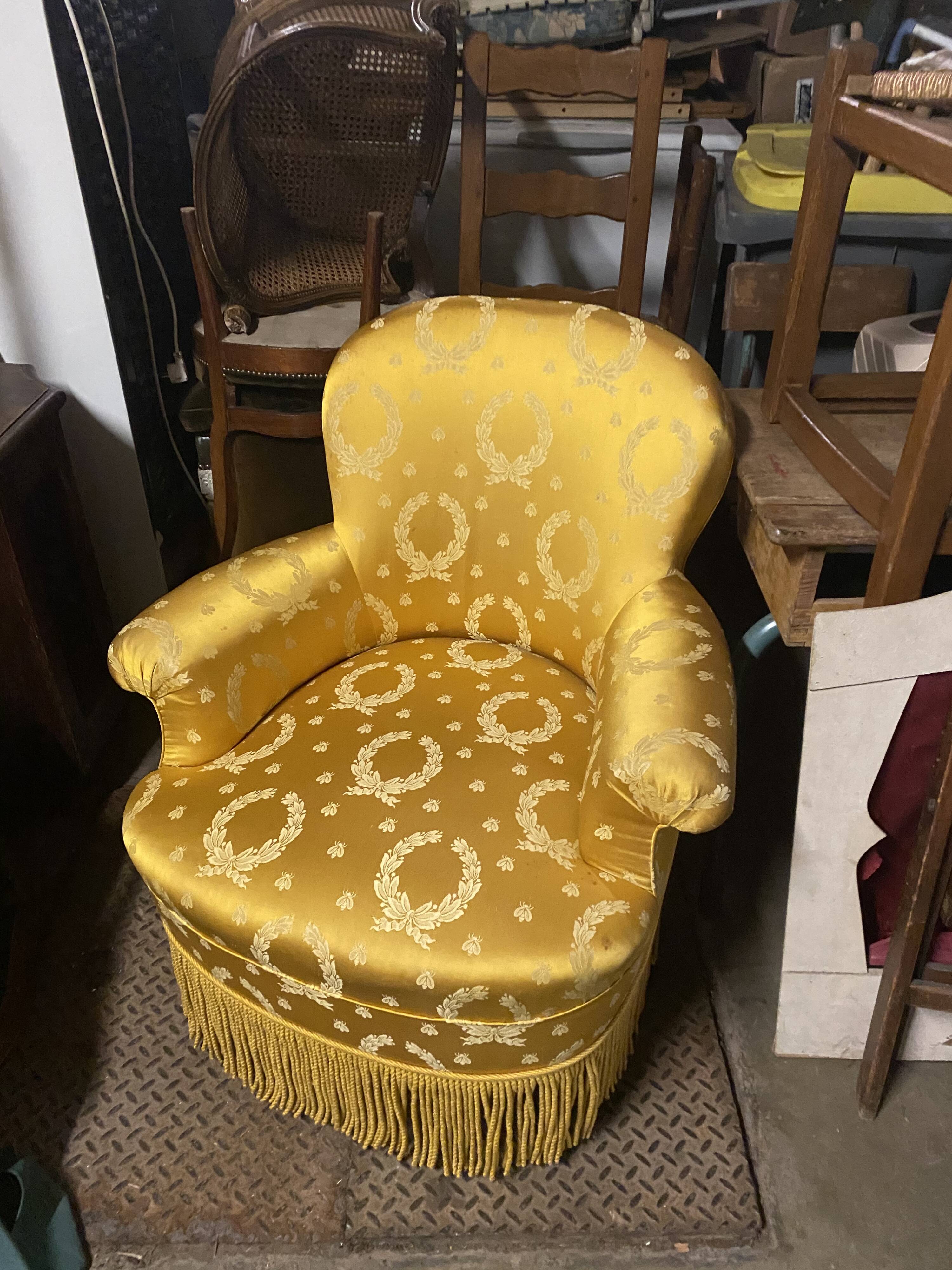 Napoleon 3 shepherdess or toad armchair