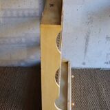 Vintage painted turned wood wall shelf