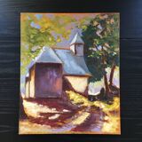 Tableau chapelle bretonne fauve