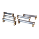 6 silver metal knife holders