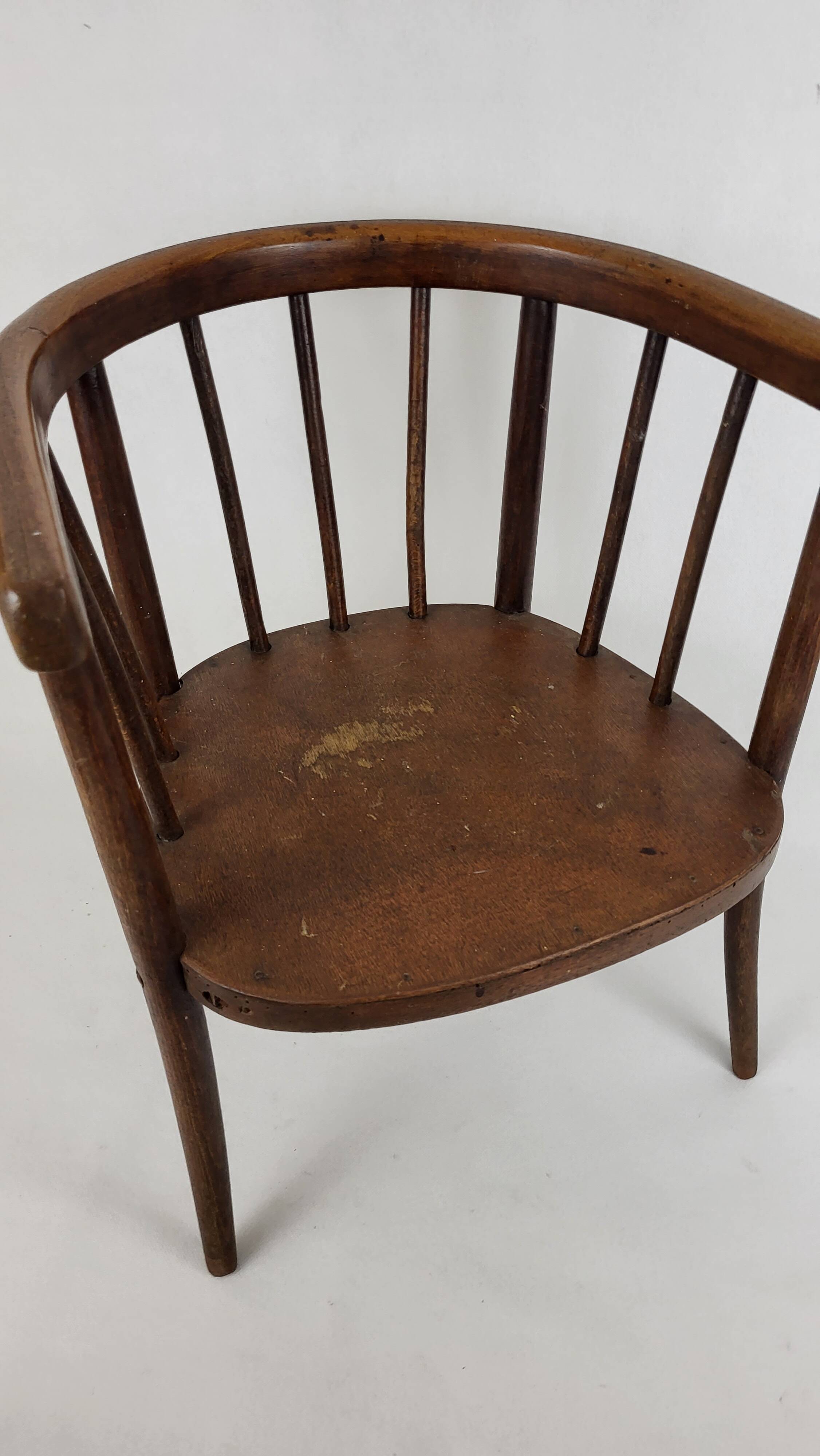 Japy brothers children's armchair Curved wood