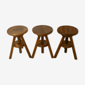 Set of 3 carpenter's screw stools