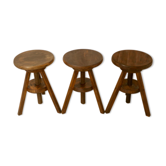 Set of 3 carpenter's screw stools