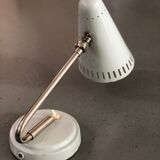Bauhaus wall lamp in grey metal