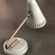 Bauhaus wall lamp in grey metal