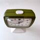 Green Space Age alarm clock with base by "Peter Germany",  NOS, 70's interior