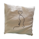 Coussin dessin trait continu