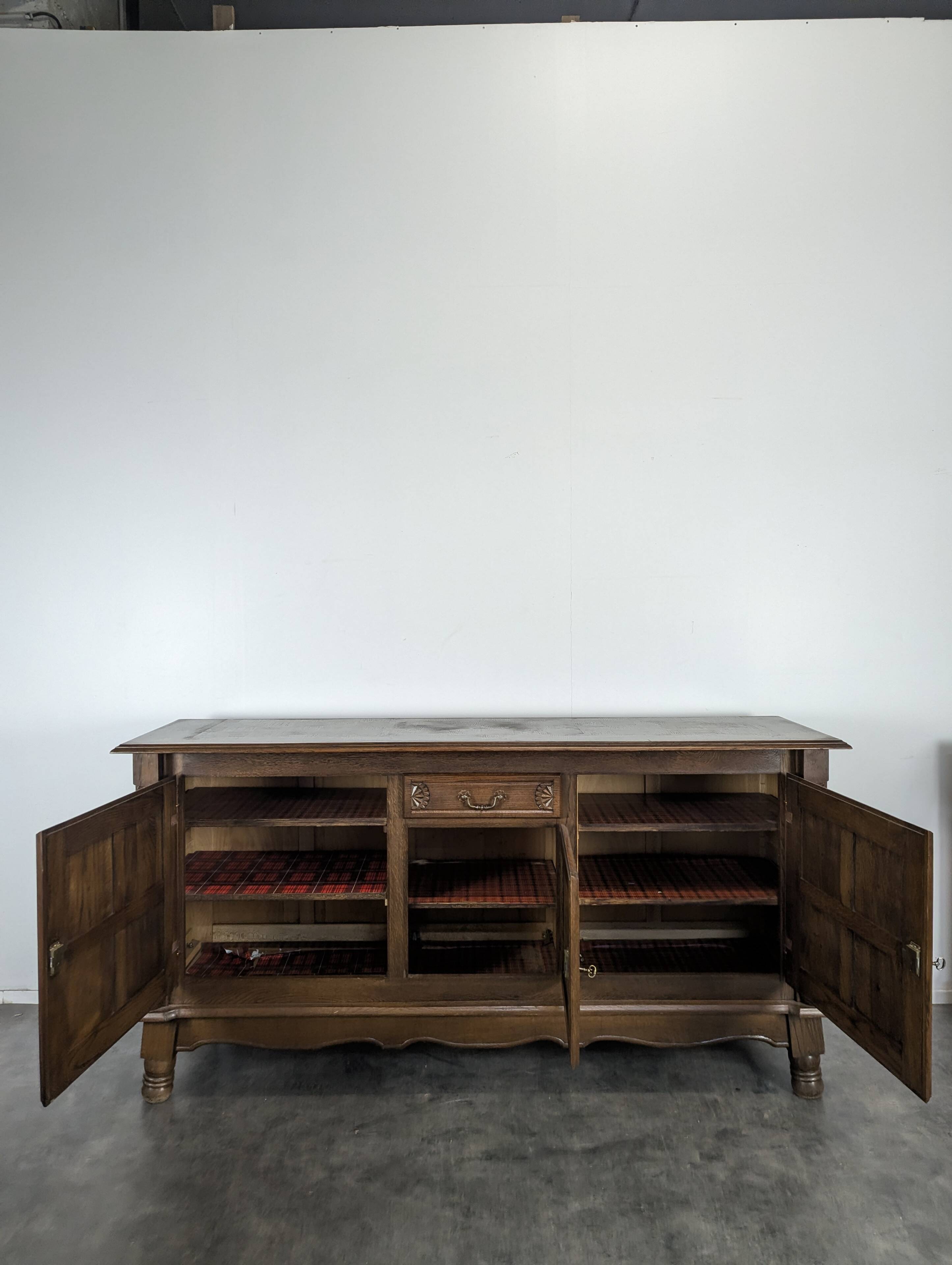 Brutalist sideboard in the spirit of Dudouyt.