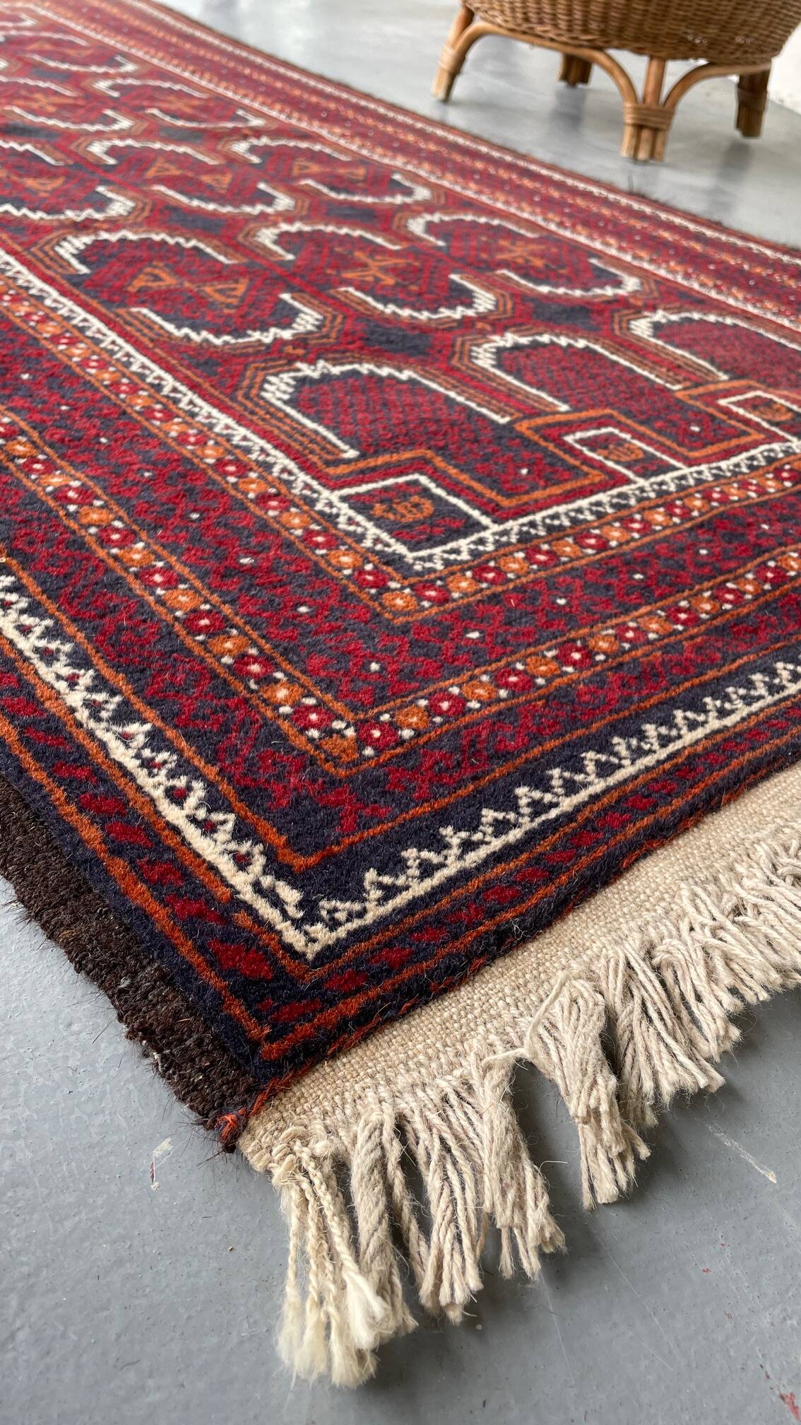 Artisanal orient rug pure vintage wool - 102cm x 204cm