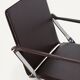 Pair of leather and chrome metal armchairs, Italy - 1970