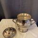 Antique 4-piece tea service silver metal louis xv style godron decor