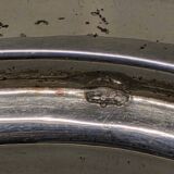 Antique German Porcelain Meissen Zwiebelmunster Teapot with silver, mid 180