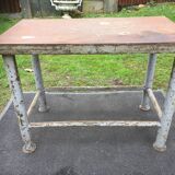 Vintage metal table from an industrial workshop for a makeover