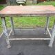 Vintage metal table from an industrial workshop for a makeover