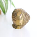 Vintage brass snail