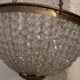 Ceiling lamps gilded brass basket and glass bead tassels