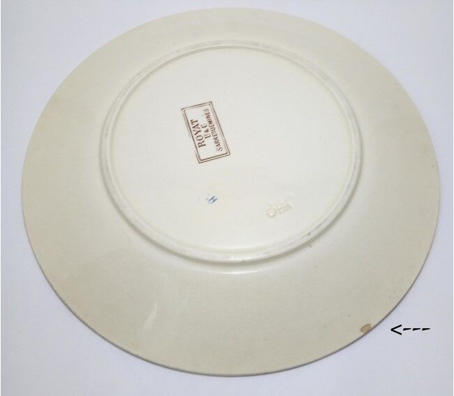 Suite de 6 assiettes Sarreguemines Royat