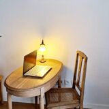 Louis XVI style oak desk console table