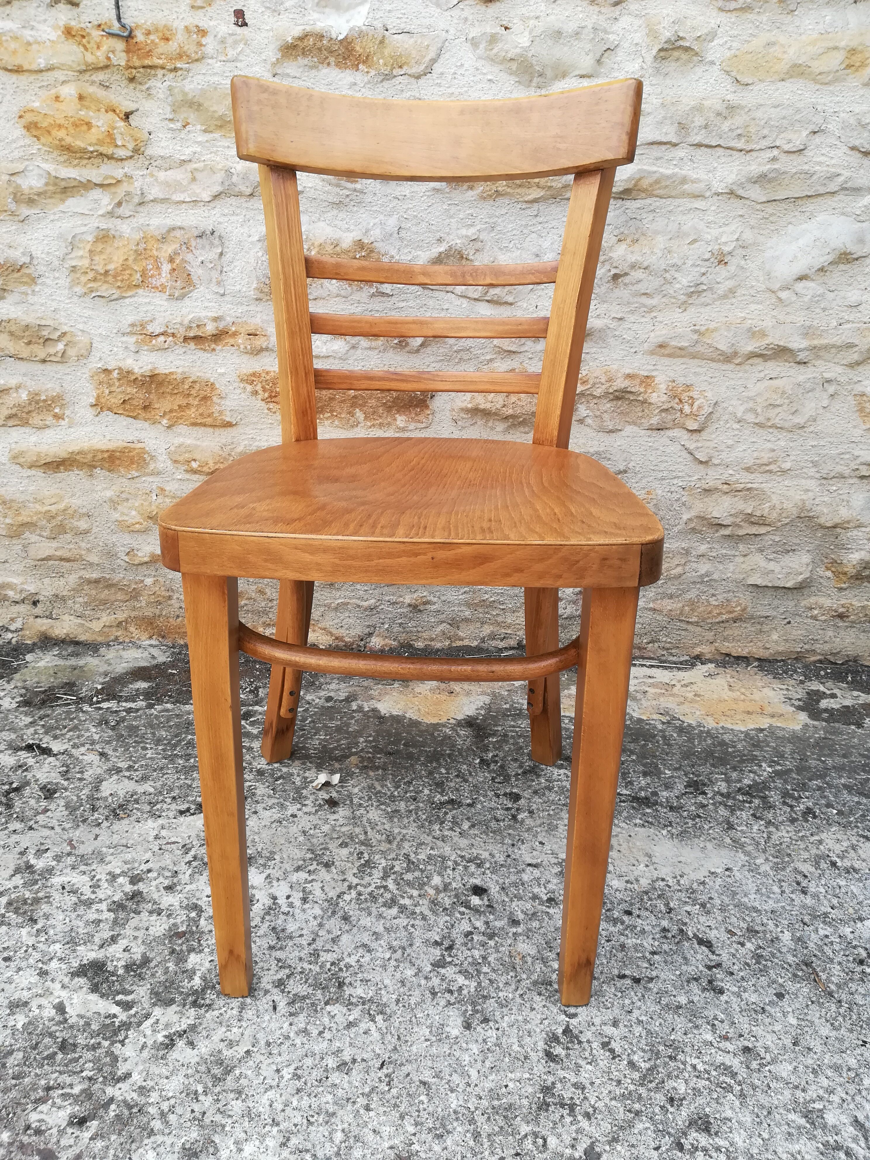 12 refinished bistro chairs