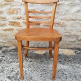 12 varnished bistro chairs