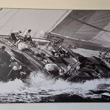 Screen print of a sailboat - large size 230 cm