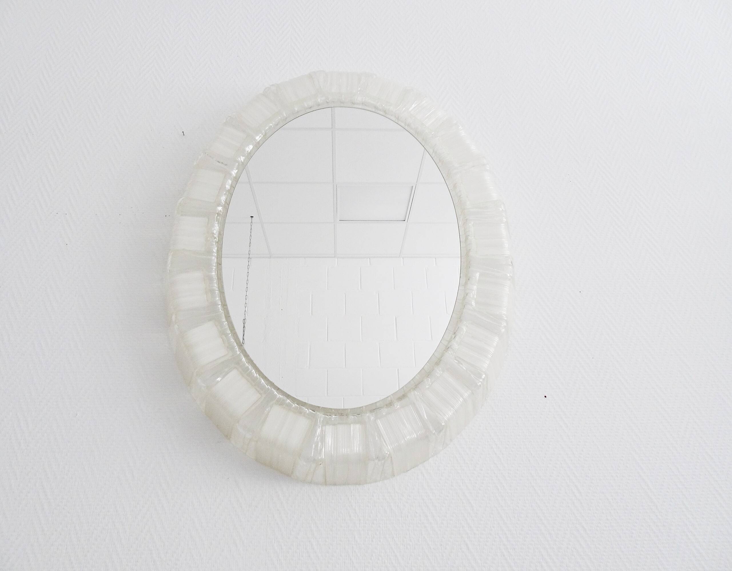 Illuminated mirror acrylic glass - mid century wall decoration