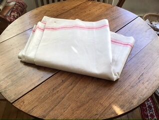 Very long tablecloth