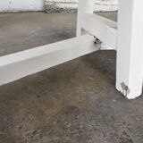 Pair of benches in white fir