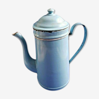 Cafetière bleu tôle émaillée