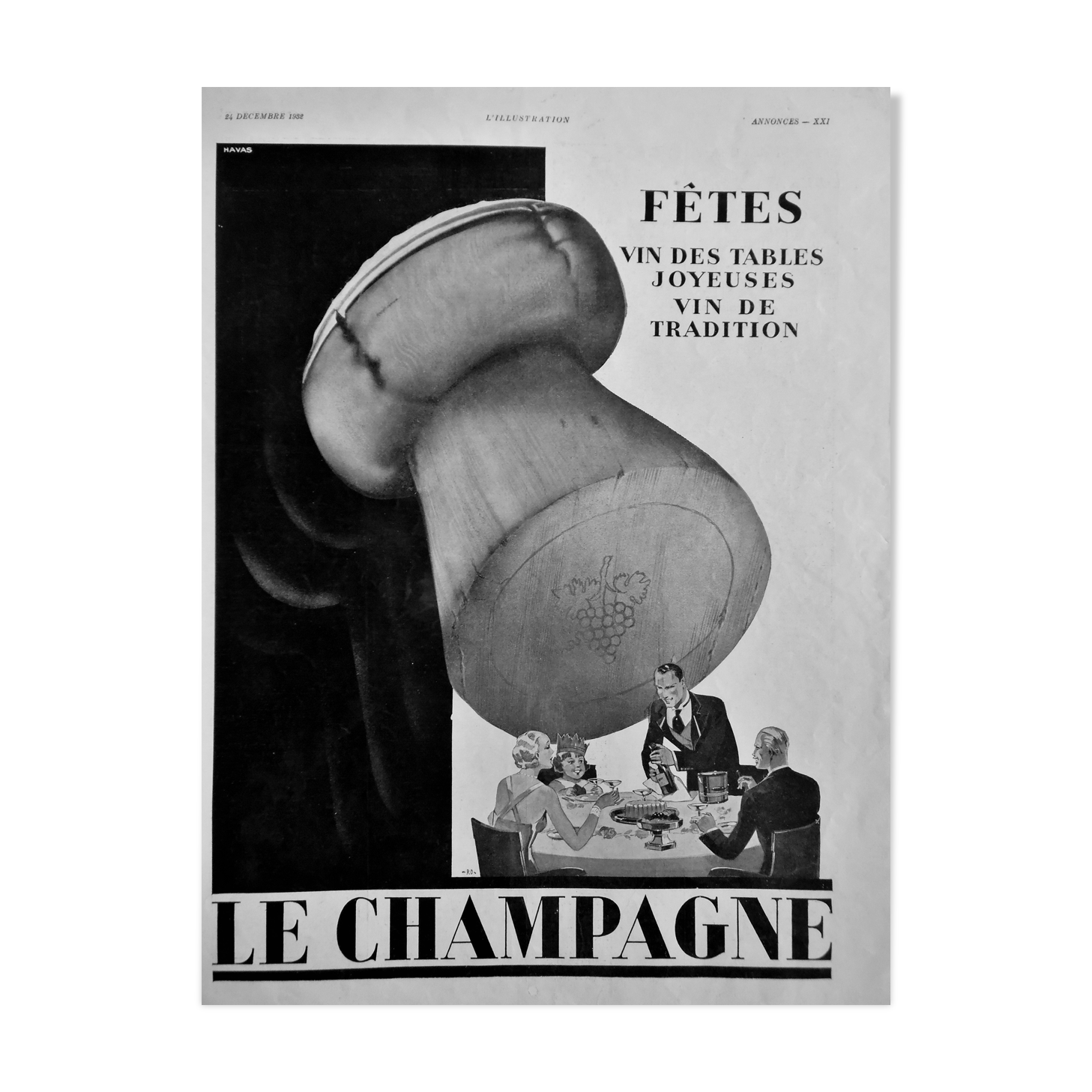 Publicité " Le Champagne " 1932