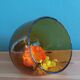 Blown bubble glass vase by Biot
