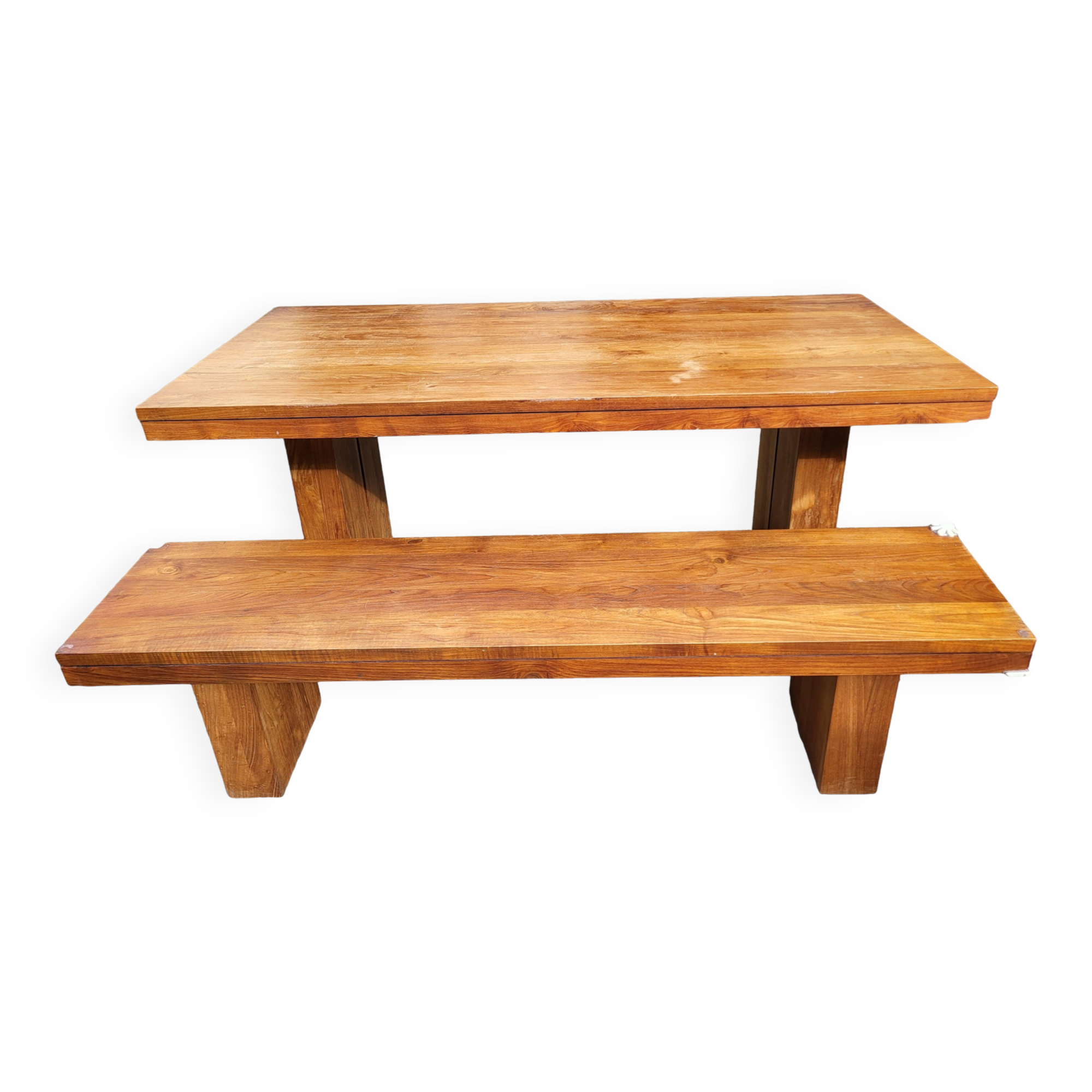 Sedec solid oak table and bench