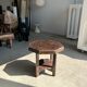 Table d'appoint octogonale piètement quadripode à entretoise de style moderniste