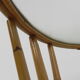 Bamboo coffee table with round glass top