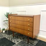 Vintage chest of drawers spindle feet