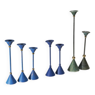 Memphis candleholder set, 1980s